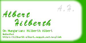 albert hilberth business card